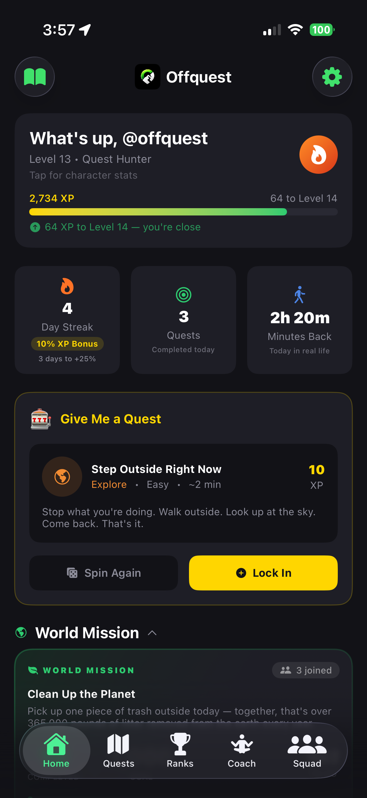 Offquest Home
